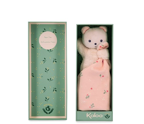 Kaloo Schmusetuch Bär Liebesblätter - weiches Plüsch-Babytuch