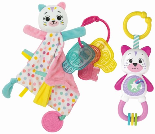 Clementoni coffret cadeau bébé peluche - Kitty - jouet sensoriel-2