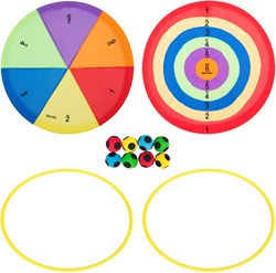 Spordas jeu de lancer Hook-N-Loop Targets set premium pour enfants