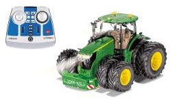 siku 6736, John Deere 7290R Traktor, Inkl. Fernsteuermodul, Grün, Metall/Kunststoff, 1:32, Ferngesteuert, Steuerung mit App via Bluetooth, Abnehmbare Doppelreifen