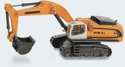 SIKU 1874, Liebherr Hydraulikbagger, 1:87, Metall/Kunststoff, Gelb, Beweglicher Baggerarm