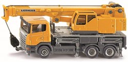 SIKU 1859, Teleskop-Kranwagen, 1:87, Metall/Kunststoff, Gelb, Teleskopierbarer Ausleger