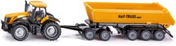 SIKU 1858, JCB Traktor mit Dolly und Kippmulde, 1:87, Metall/Kunststoff, Gelb, Abnehmbarer Muldenkipper