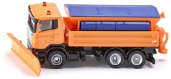 SIKU 1898, Winterdienst-Fahrzeug, 1:87, Metall/Kunstoff, Orange/Blau, Bewegliches Räumschild