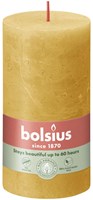Bolsius bougie pilier rustique jaune miel 13 cm - longue durée de combustion