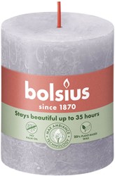 Bolsius bougie pilier rustique Frosted Lavender 80/68 - bougie décorative