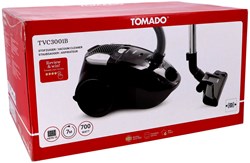 Tomado aspirateur puissant avec sac filtre HEPA 13 cordon 7 mètres noir