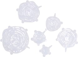 Alpina couvercles en silicone - couvercles extensibles réutilisables 6 pièces transparent