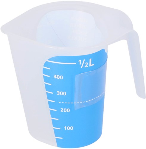 Amuse pichet gradué plastique 500ml - bleu - accessoire cuisine