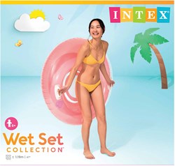 Intex bouée lounge gonflable avec poignées et porte-gobelet 119cm