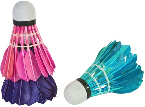 SportX Badminton Federbälle bunt 3er-Set in Röhre-3