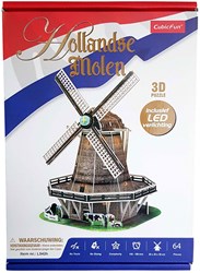 Cubic Fun puzzle 3D moulin à vent avec éclairage LED - 65 pièces