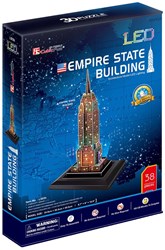 Cubic Fun Puzzle 3D Empire State Building Lumière LED Jouet éducatif 8+ ans