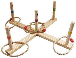 Outdoor Play jeu de lancer d’anneaux FSC avec sac de transport - jeu d’adresse pour enfants