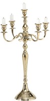 Boltze Home bougeoir or classique centre de table 5 bougies 63cm