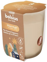Bolsius bougie parfumée Silent Night en verre 80x73mm noisette vanille