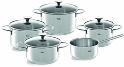 Fissler Topfset Kochtöpfe 5-teilig silber Edelstahl Induktion