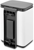 Brabantia poubelle Bo 4L - corbeille blanche pour salle de bain et toilettes-3