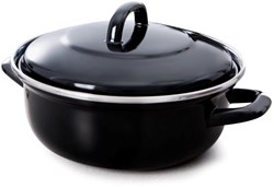 BK Bratentopf Fortalit 26 cm Emaille Induktion schwarz-blau ofenfest