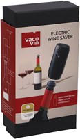 Vacu Vin bouchon à vin électrique noir - accessoire vin avec batterie