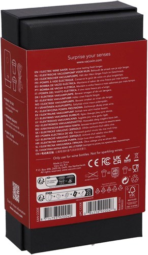 Vacu Vin bouchon à vin électrique noir - accessoire vin avec batterie-2