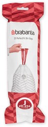 Brabantia Müllbeutel PerfectFit 23L mit Zugbandverschluss - 20 Stück weiß