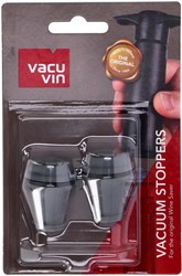 Vacu Vin accessoire vin bouchons à vide set de 2 gris