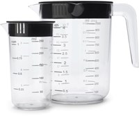 Brabantia Messbecher Set Küchenhelfer 2-teilig dunkelgrau Kunststoff