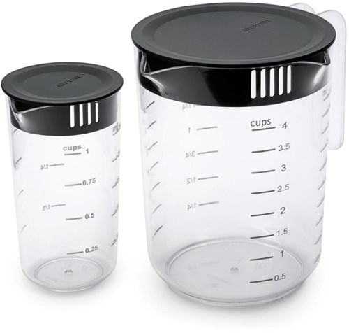 Brabantia Messbecher Set Küchenhelfer 2-teilig dunkelgrau Kunststoff-2