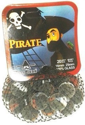 Don Juan billes pirates 21 pièces filet verre multicolore
