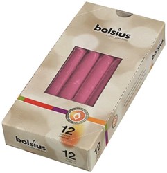 Bolsius bougie gothique fuchsia 25 cm 12 pièces - bougies décoratives