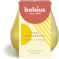 Bolsius bougie d'extérieur citronnelle jaune - longue durée et parfum frais