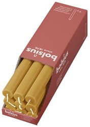 Bolsius bougie de table rustique jaune miel 27 cm - set de bougies durables