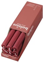 Bolsius bougie de table rustique rouge 27 cm cire vegan 13h de combustion