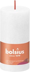 Bolsius bougie pilier rustique blanche 10 cm - bougie longue durée