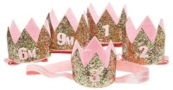 Souza Verjaardag kroon met haarband goud in cadeaudoosje, 6 maanden (1 stuk)