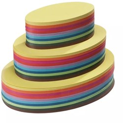 Mercurius Bastelpapier Faltpapier 10 Farben oval 20cm kreativ