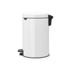 Brabantia Treteimer Mülleimer 12 Liter weiß Abfalleimer nachhaltig