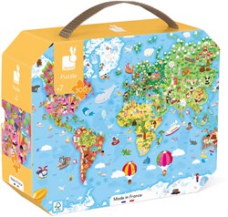 Janod Puzzle Weltkarte - Giant 300 Teile Lernspielzeug