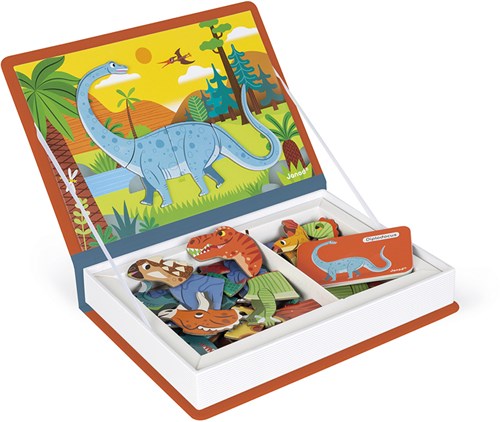 Janod livre magnétique dinosaures - jouet éducatif avec aimants-3