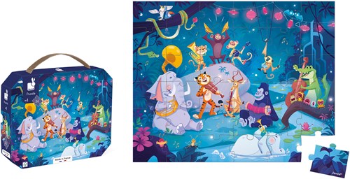 Janod puzzle fête d'été - puzzle en carton 36 pièces - jouet éducatif-2