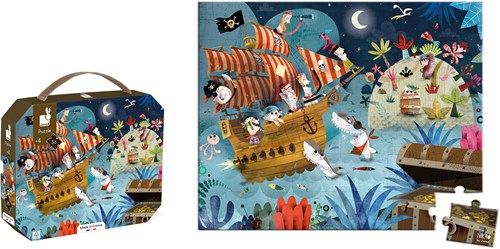 Janod Valise Puzzle Pirates - 36 pièces-2
