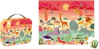 Janod puzzle réserve animalière - puzzle en valise 54 pièces-2