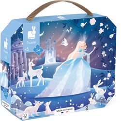 Janod puzzle - Paysage hivernal magique en valise - 54 pièces