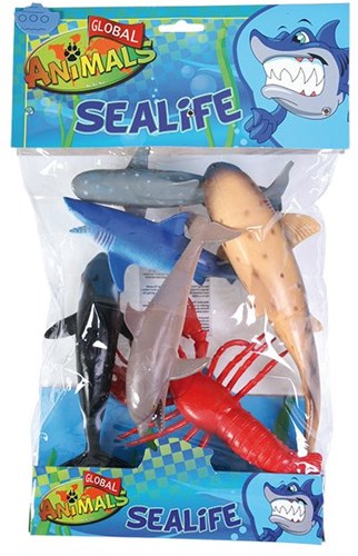 Toi-Toys Meerestiere Spielset Animal World Deluxe 5 Stück Kunststoff