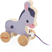 Janod âne à tirer en bois - jouet de ferme pour tout-petits