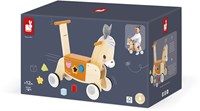 Janod Lauflernwagen Esel - Holz Schiebewagen mit Formenbox für Kleinkinder-2