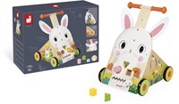 Janod Holz Lauflernwagen Hase - Bauernhof Spielzeug für Kleinkinder-3
