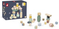 Janod Sweet Cocoon pierres empilables - blocs de construction en bois pour enfants-2