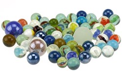 Knikker pondje billes en verre multicolores jouet action set
